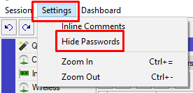 Hide Passwords