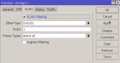 Рис. 47.9. Включение VLAN Filtering