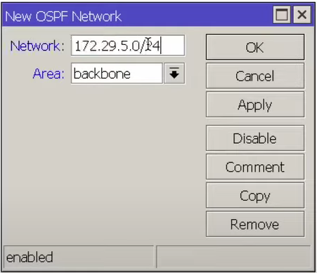 Рисунок 15- New OSPF Network